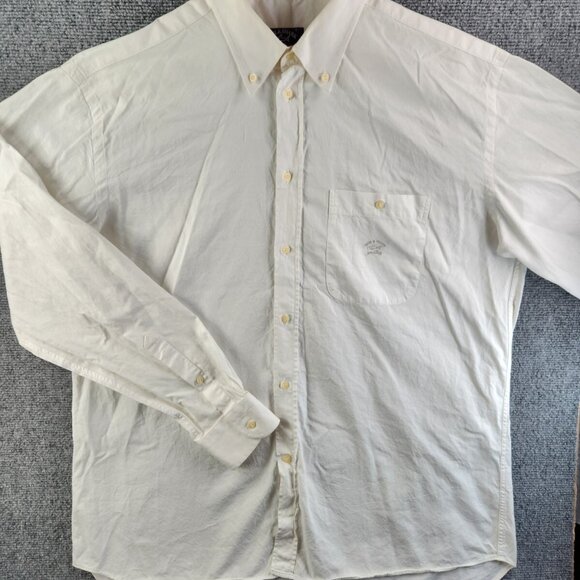 VTG Paul & Shark Yachting Men 16/41 White Long Sleeve Button Up Shirt Italy Made - Picture 3 of 16
